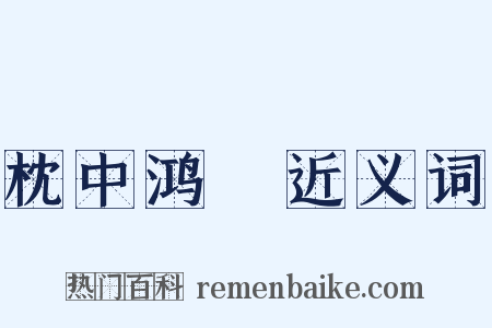 枕中鸿寶近义词是什么意思的图片